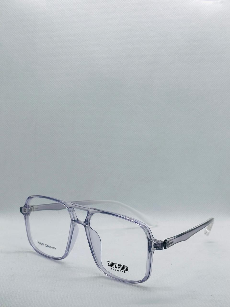 Double Bridge-Plastic Frame-Lilac-Square-Eye-wear-unisex