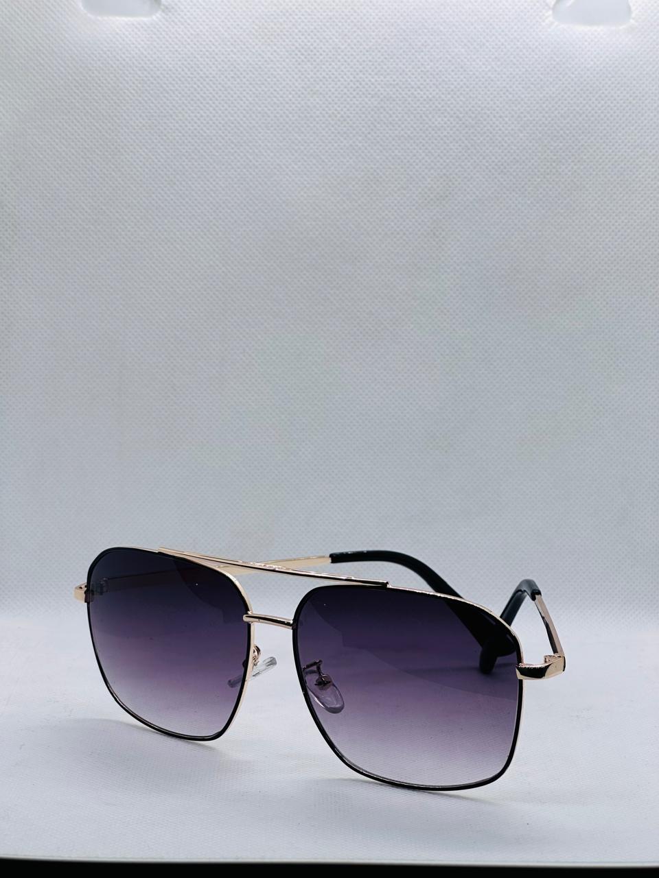 Double Bridge Sunglasses -Golden Black-Men's