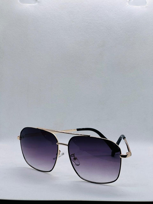 Double Bridge Sunglasses -Golden Black-Men's