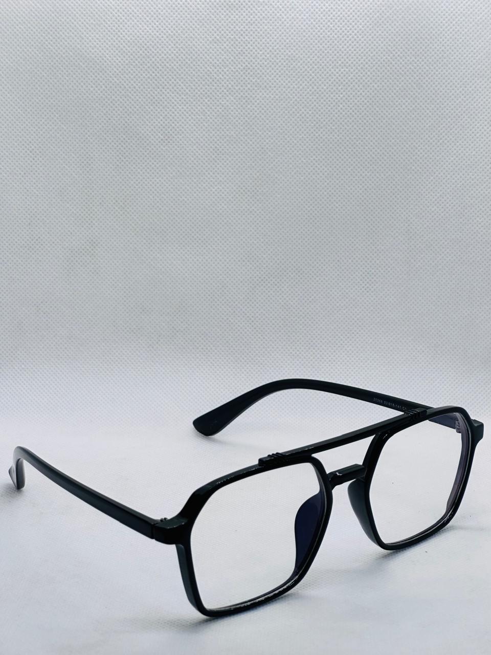 Blacked Double Bridge Plastic Frame -Eye-wear-Men's