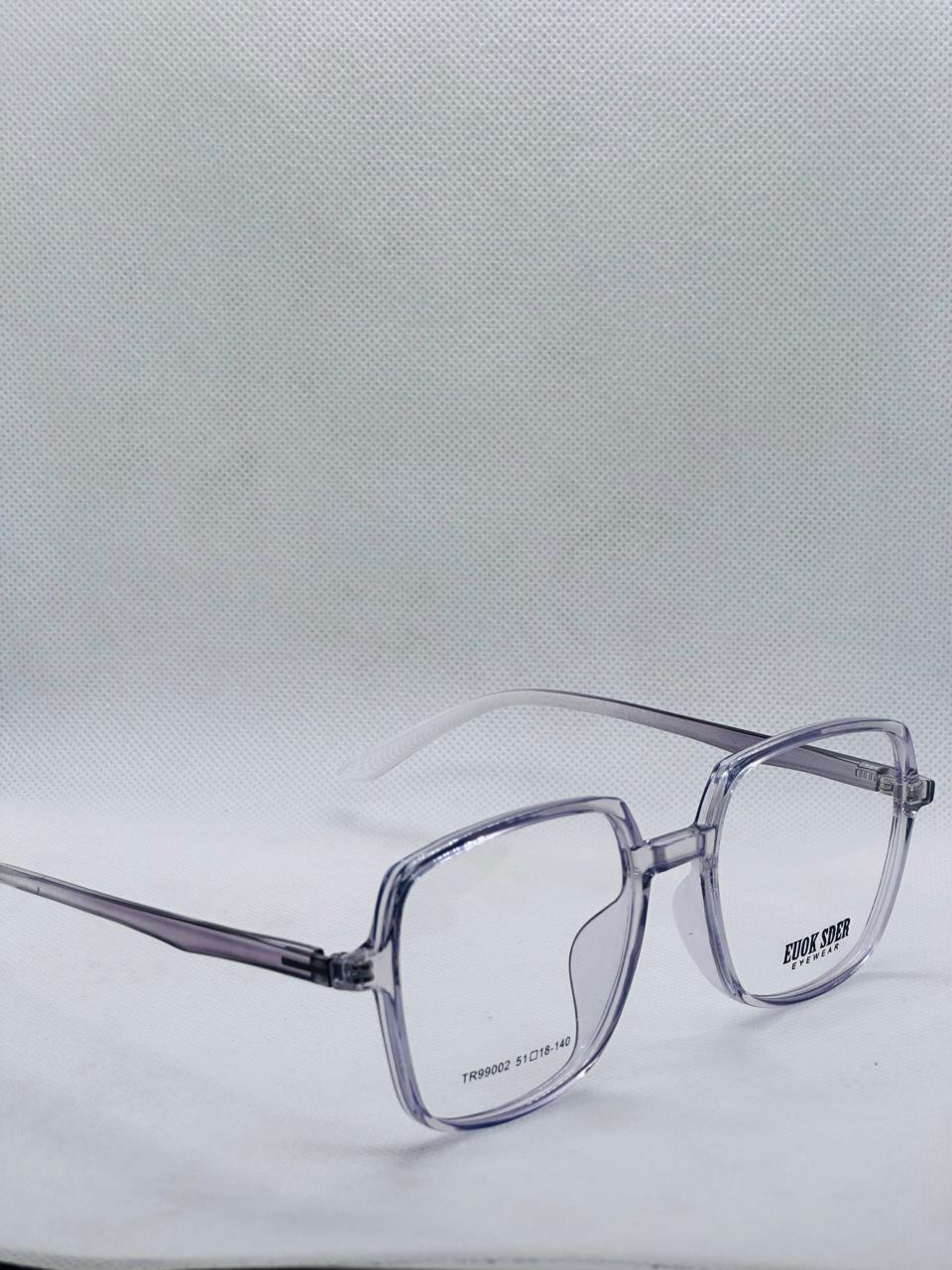 Grey Plastic Frame Transparent-Eye-wear-unisex