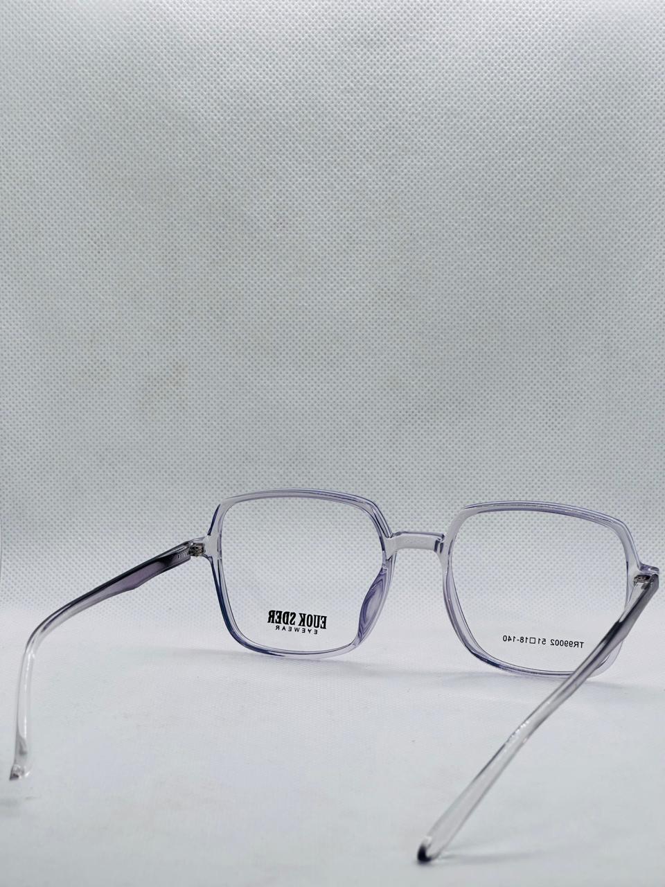 Grey Plastic Frame Transparent-Eye-wear-unisex