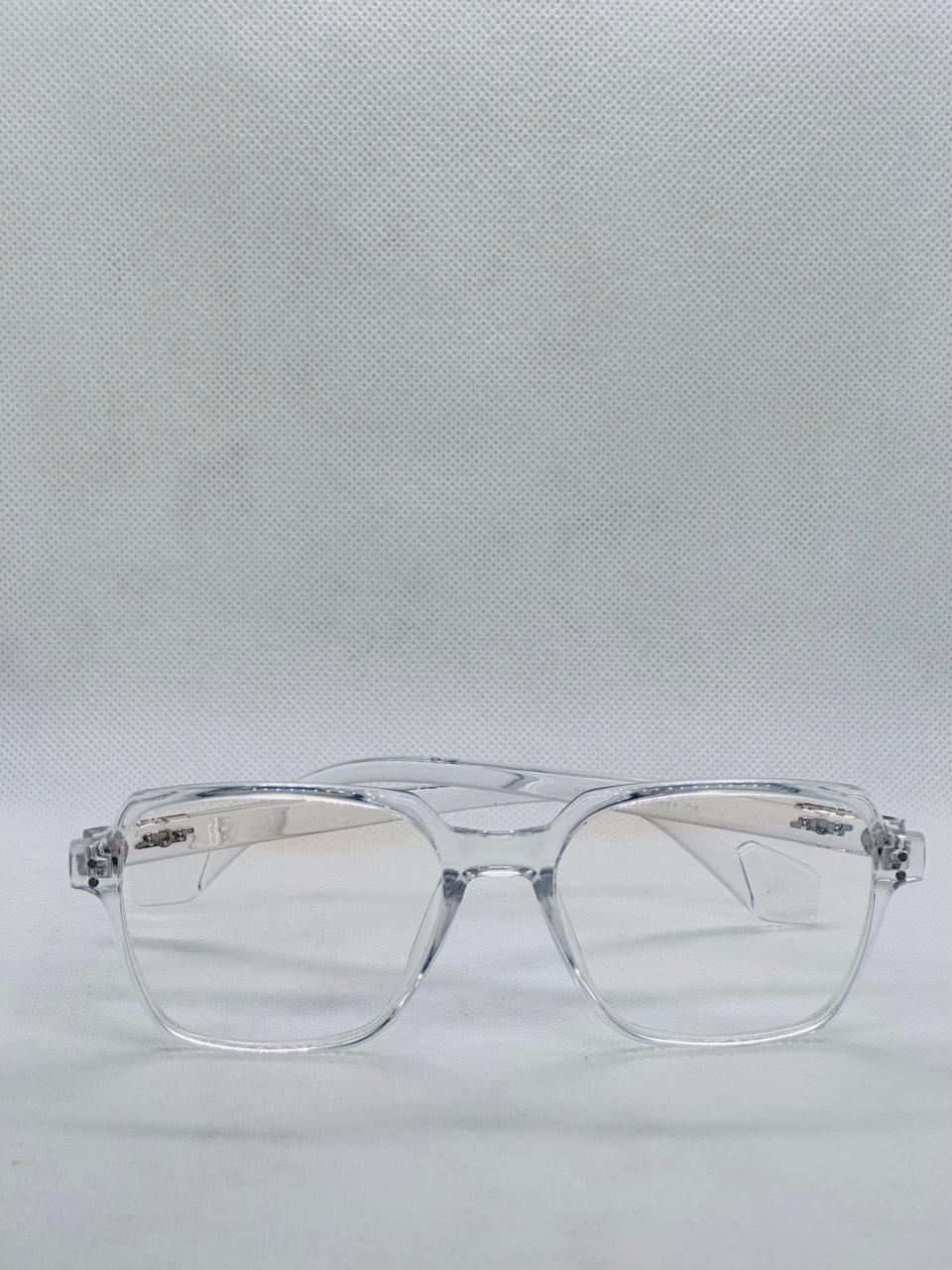 Clear Plastic Frame Unisex -Eye-wear