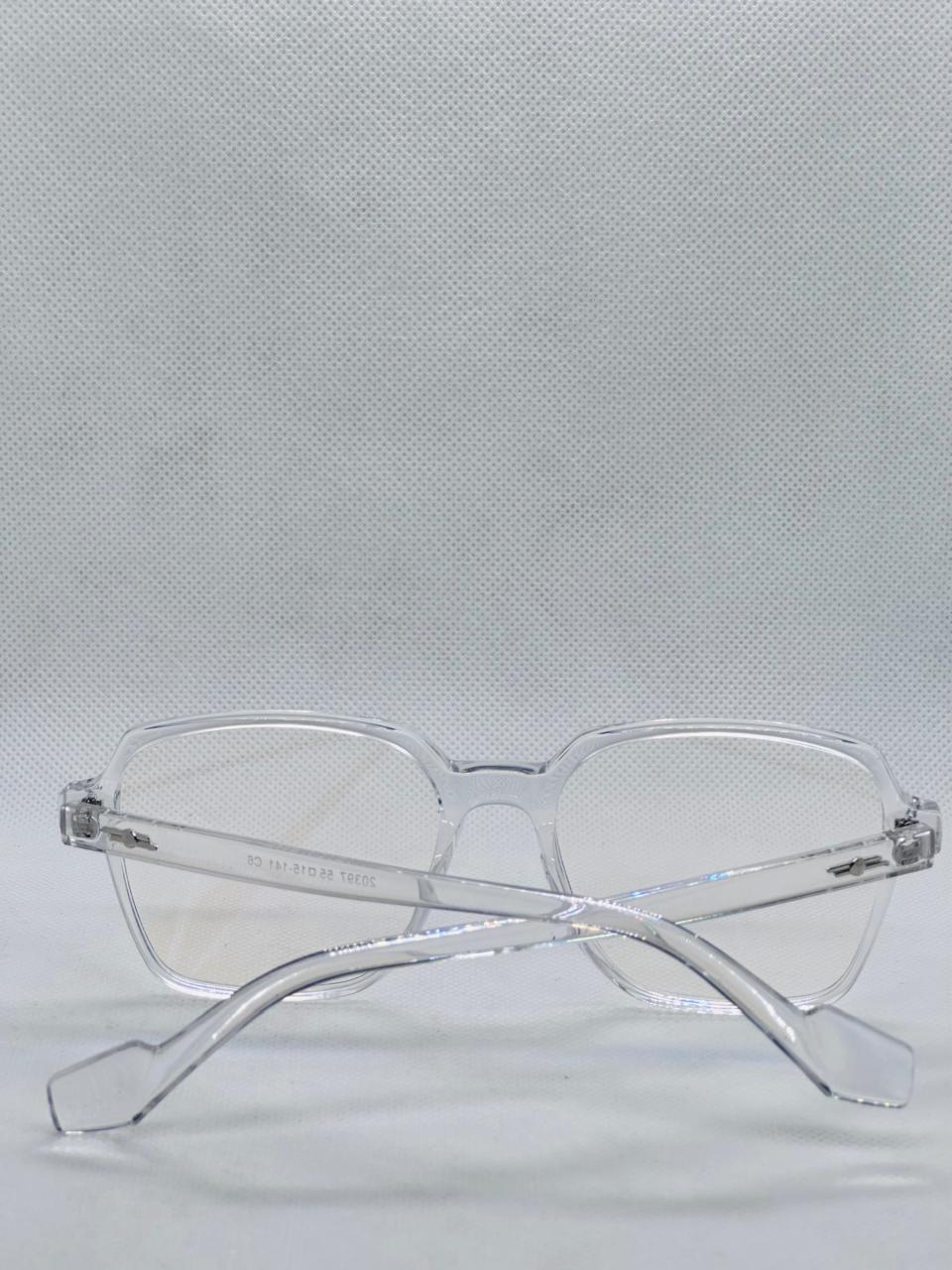 Clear Plastic Frame Unisex -Eye-wear