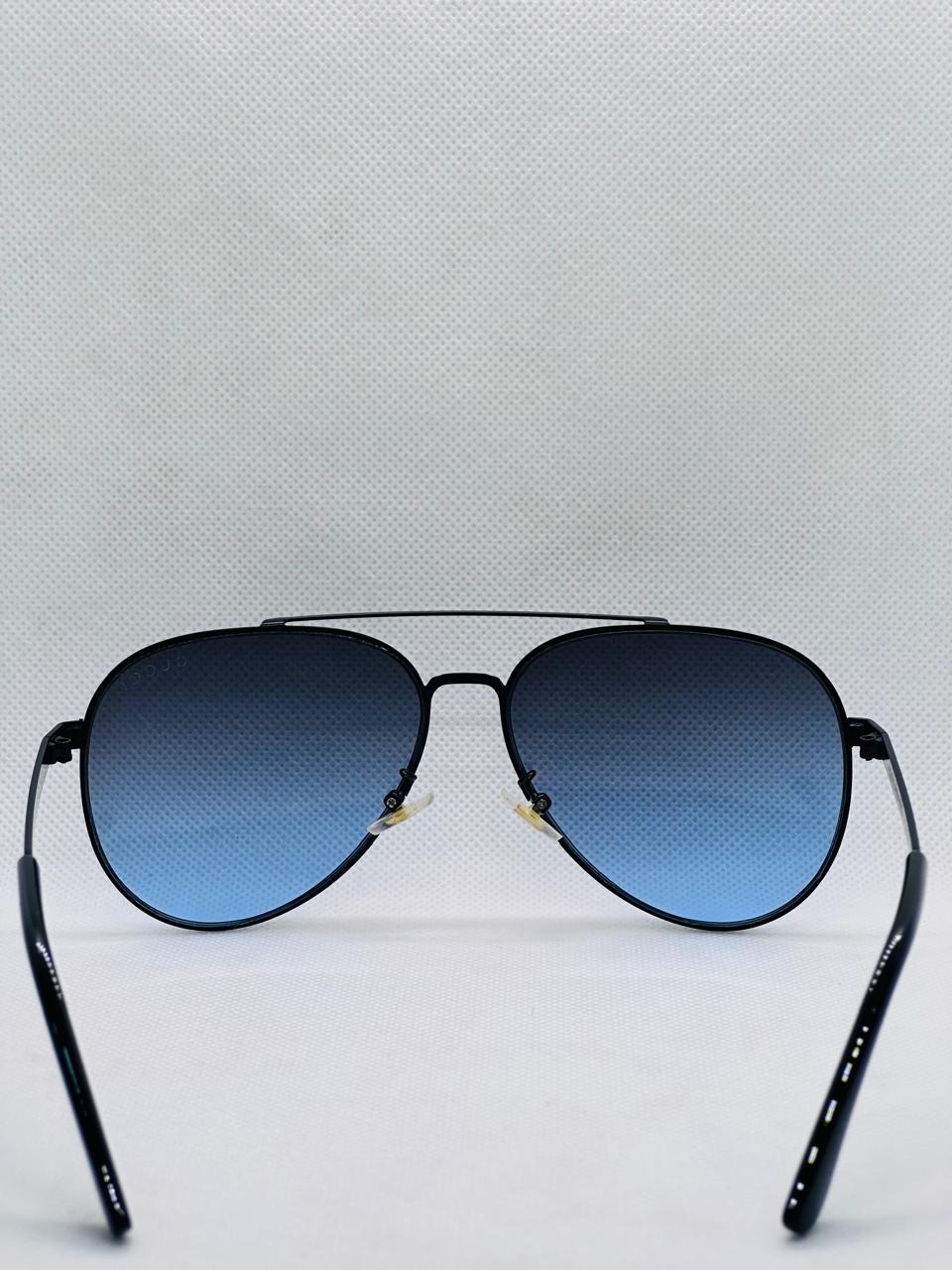 Blue Tint Double Bridge Sunglasses For Men's