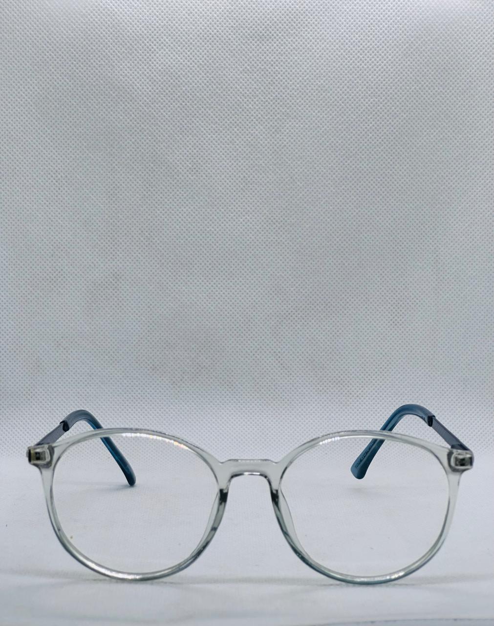 Blue Transparent Plastic Frame -Eye-wear-unisex